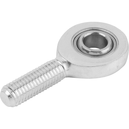 Kipp Rod End, Steel, Zinc Plated, M6 Thrd Sz, 18 mm Thrd Lg, 46 mm Overall Lg K0722.06
